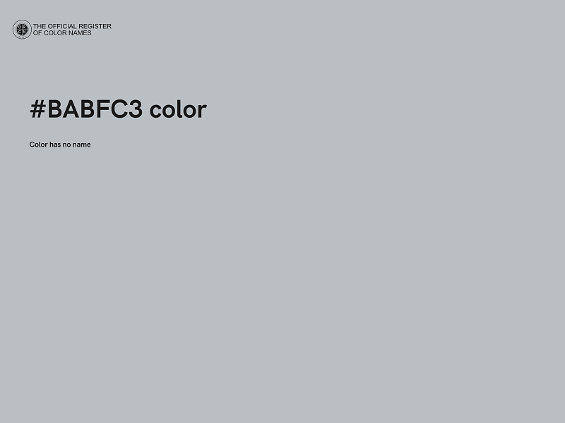 #BABFC3 color image