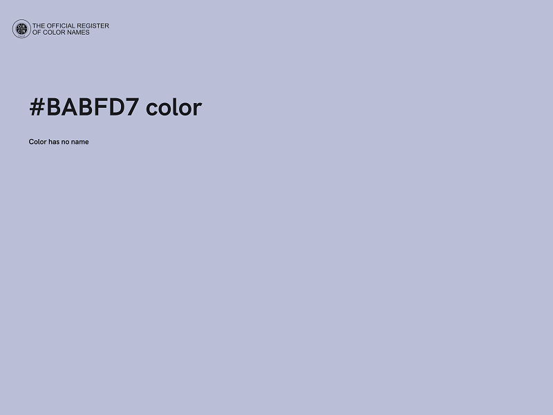 #BABFD7 color image