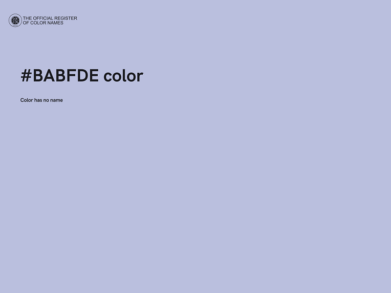 #BABFDE color image