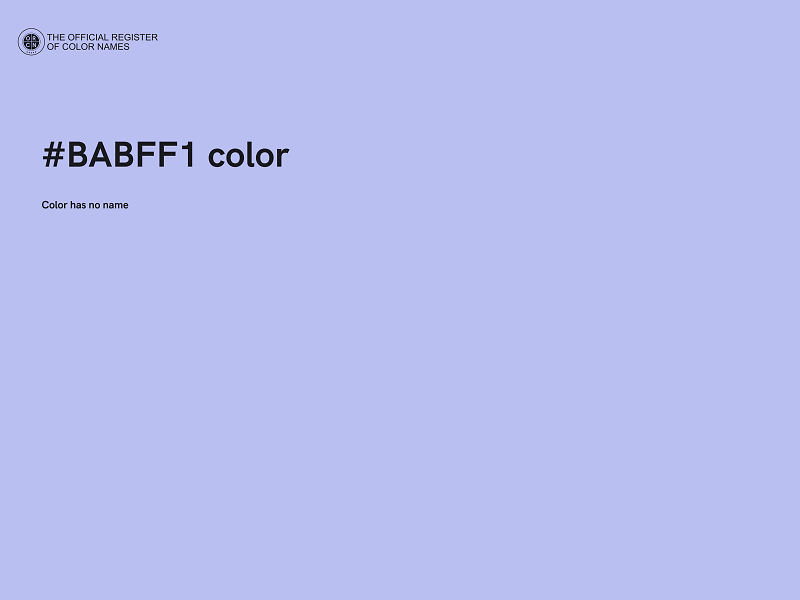 #BABFF1 color image