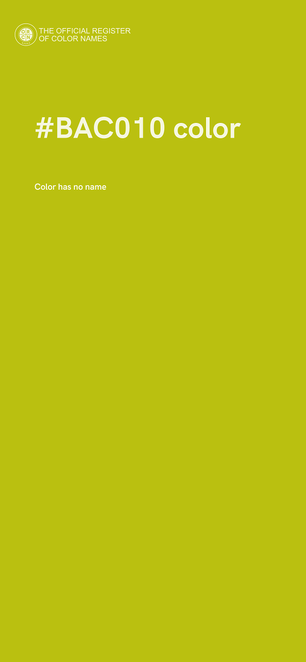 #BAC010 color image