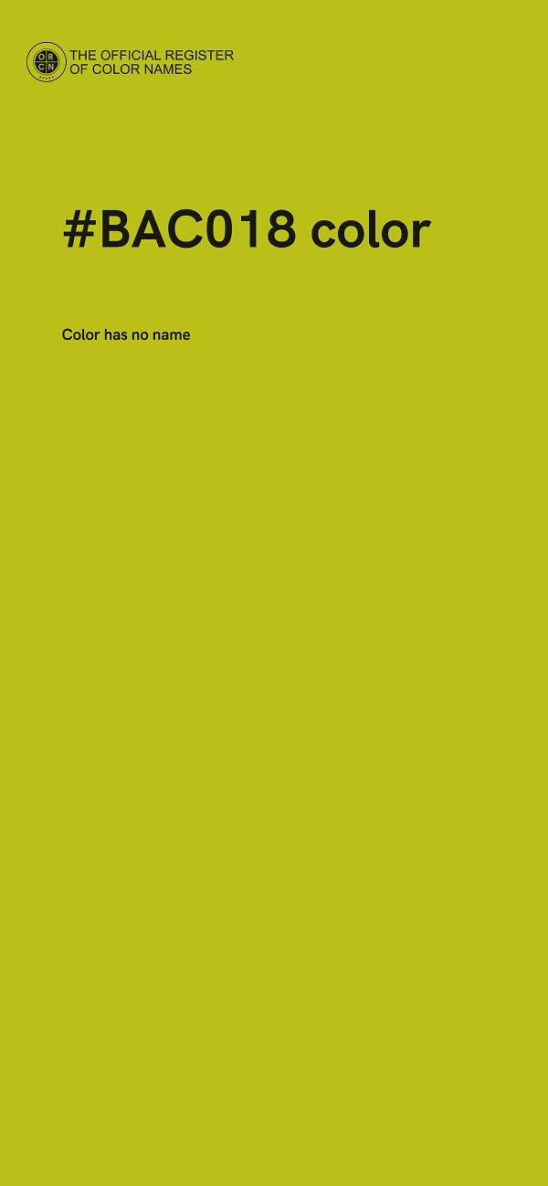 #BAC018 color image