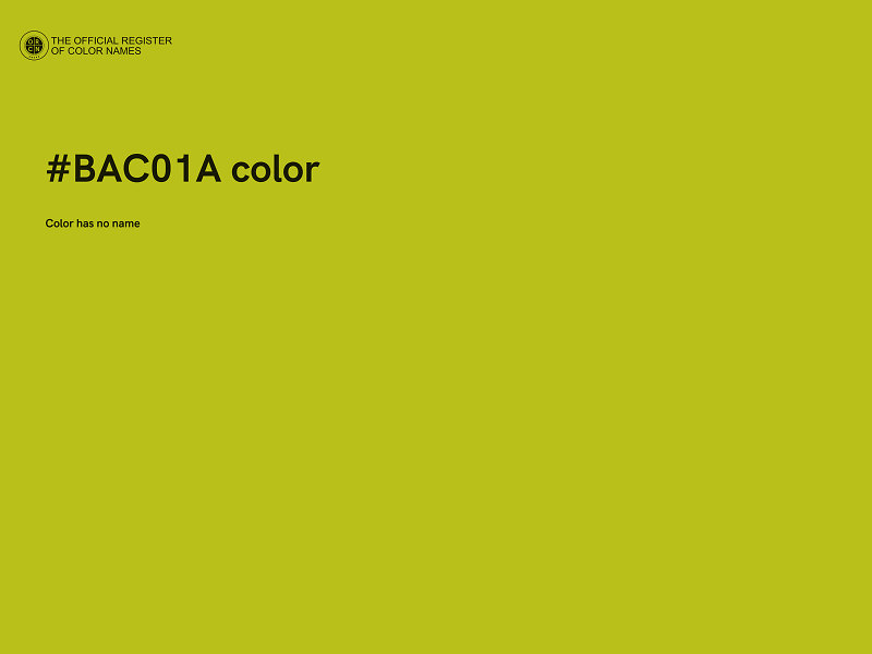 #BAC01A color image