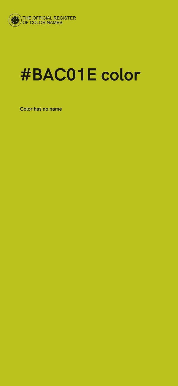 #BAC01E color image