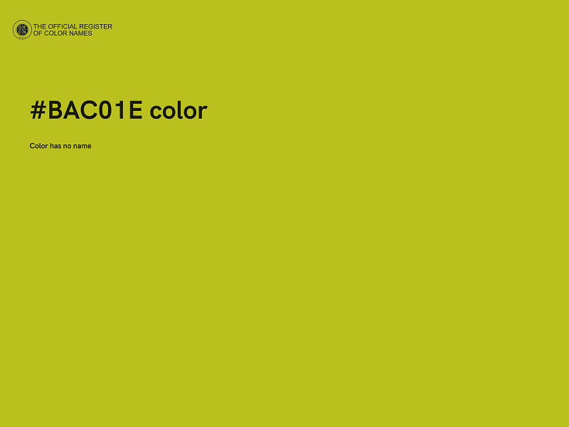 #BAC01E color image