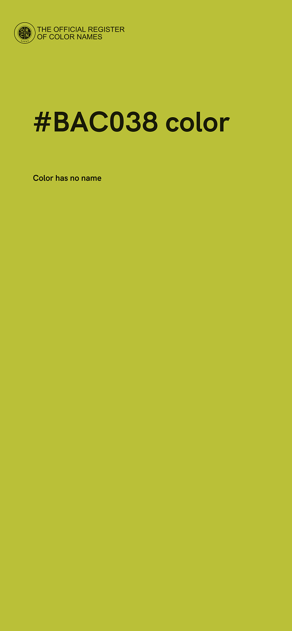 #BAC038 color image