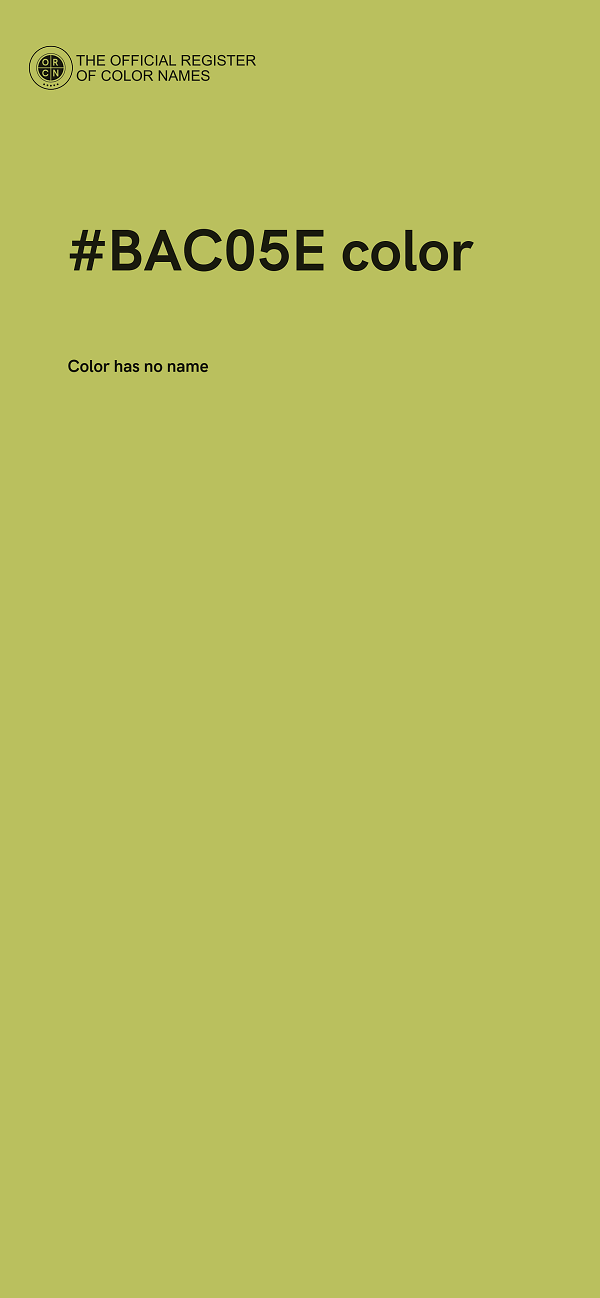#BAC05E color image