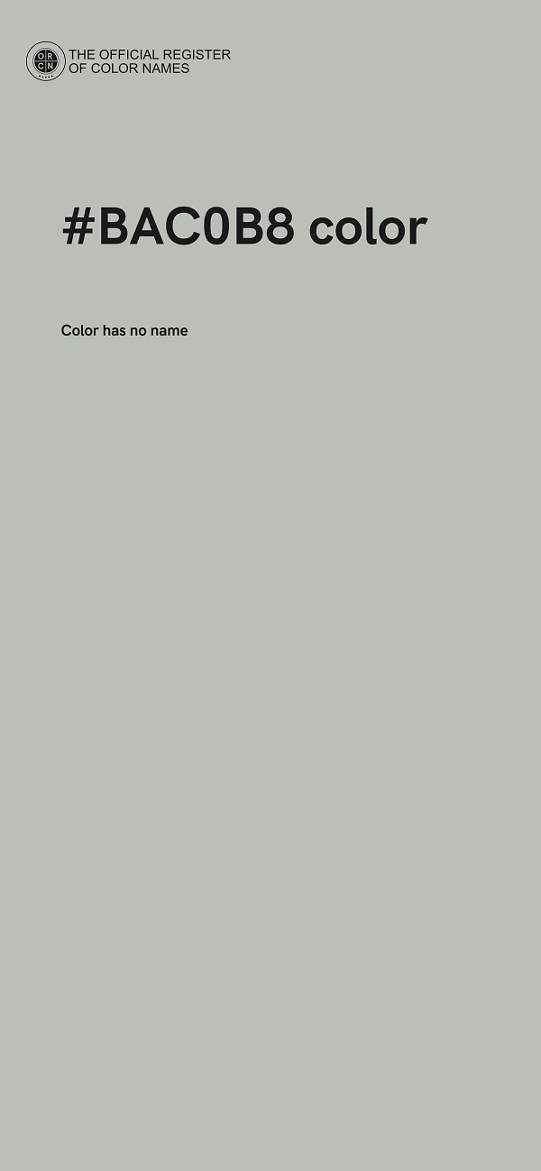 #BAC0B8 color image