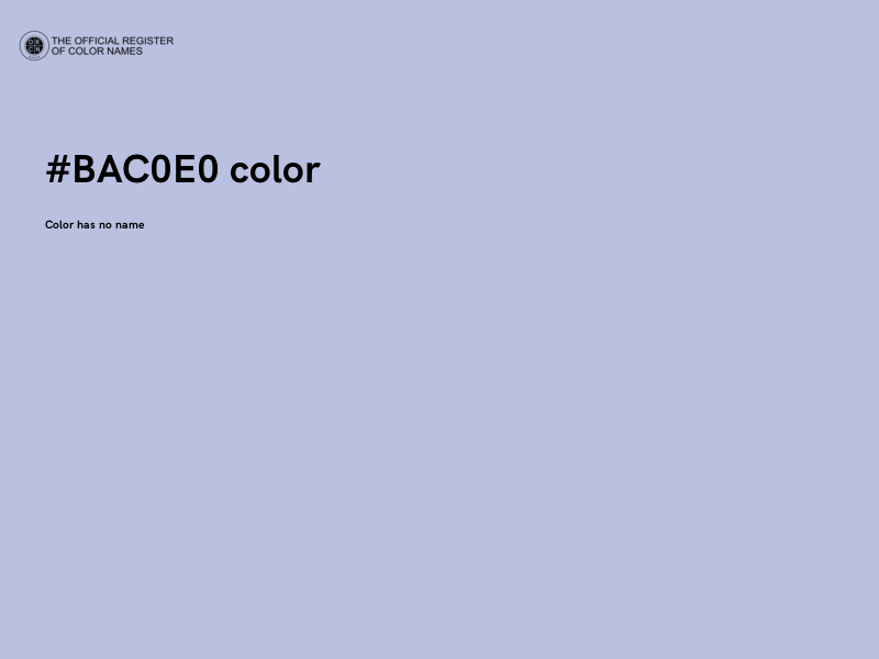 #BAC0E0 color image