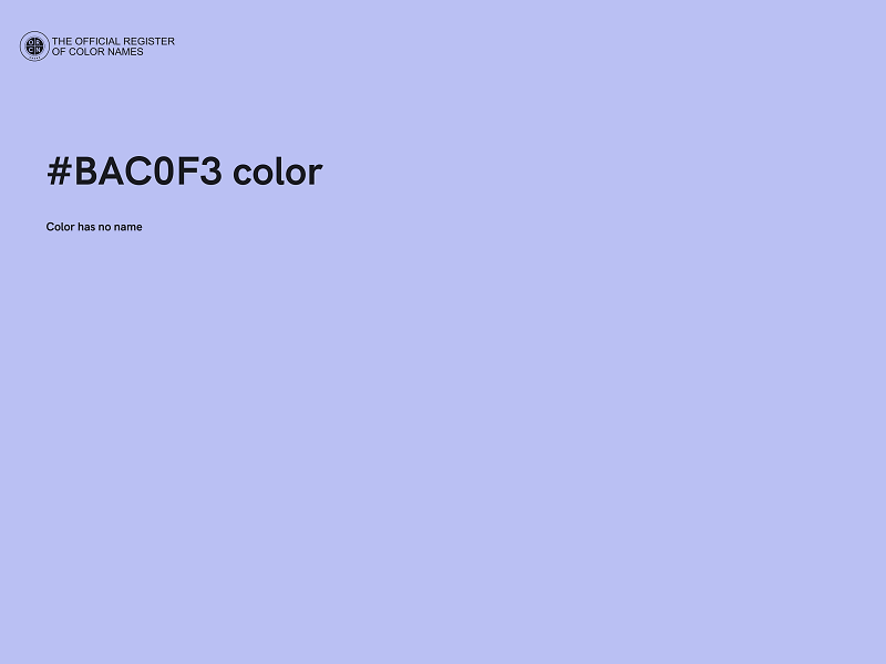 #BAC0F3 color image