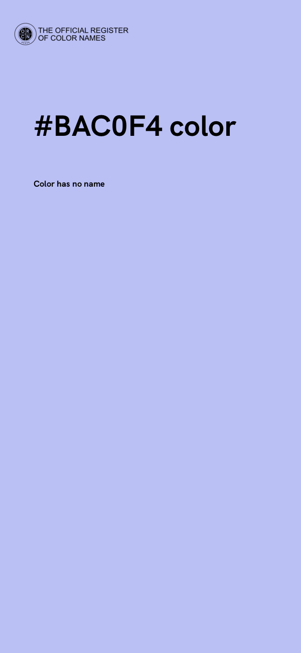 #BAC0F4 color image