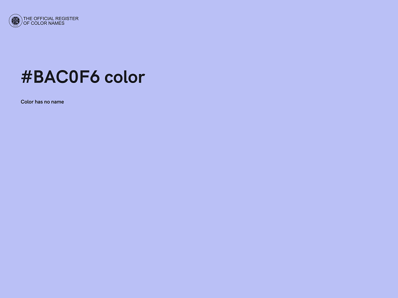 #BAC0F6 color image