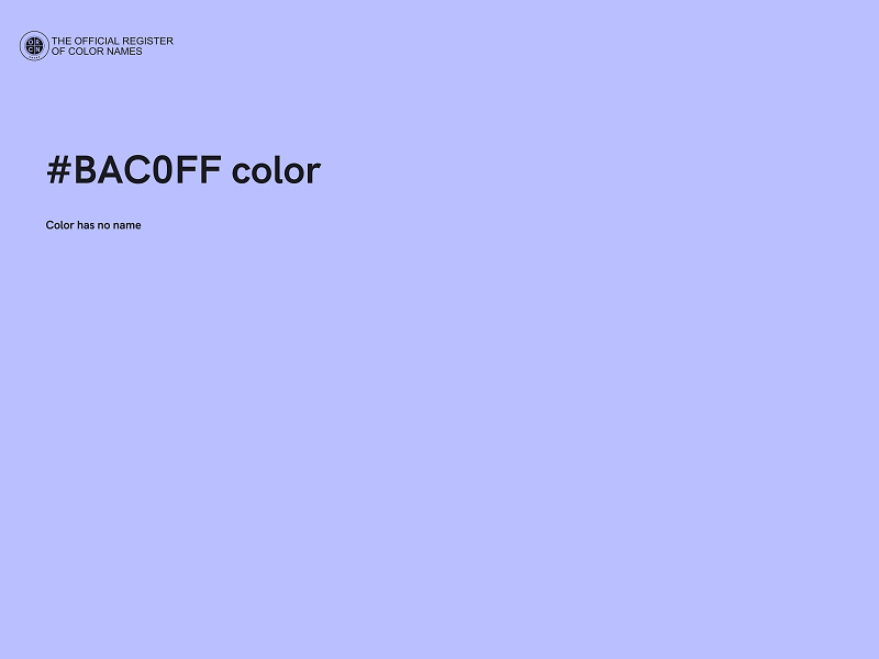 #BAC0FF color image