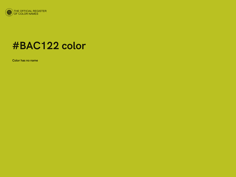 #BAC122 color image