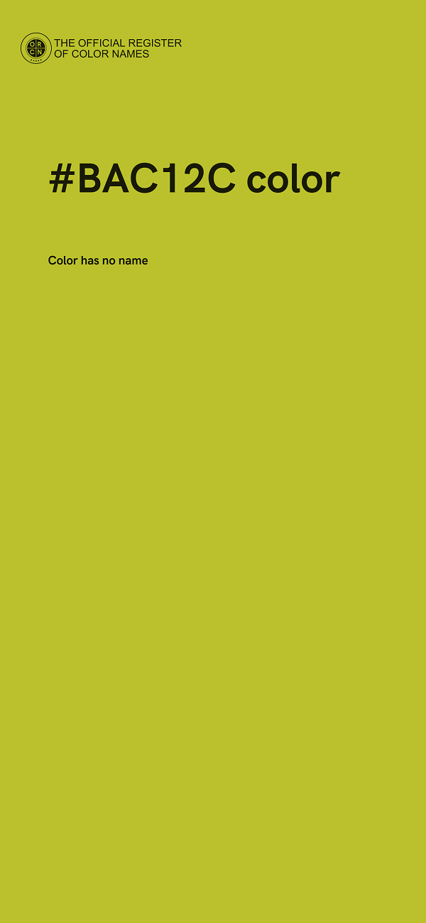 #BAC12C color image
