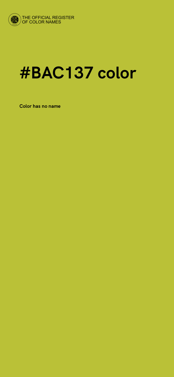 #BAC137 color image