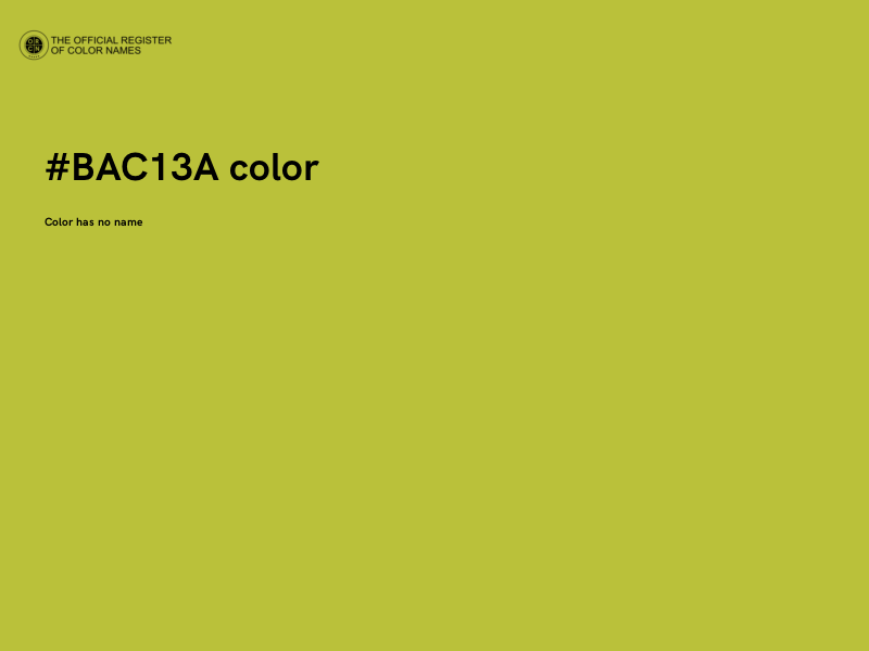 #BAC13A color image