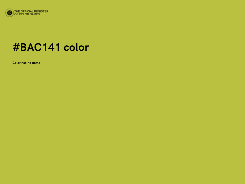 #BAC141 color image