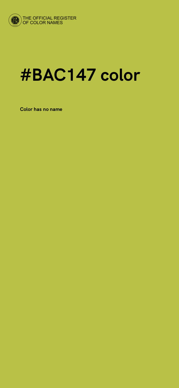 #BAC147 color image