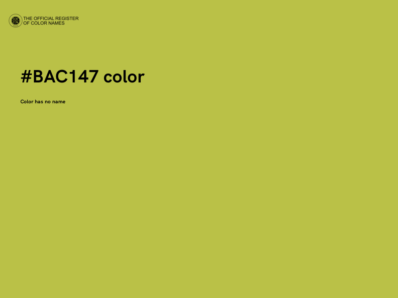 #BAC147 color image