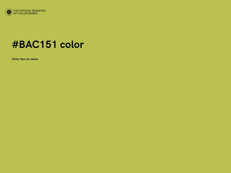 #BAC151 color image