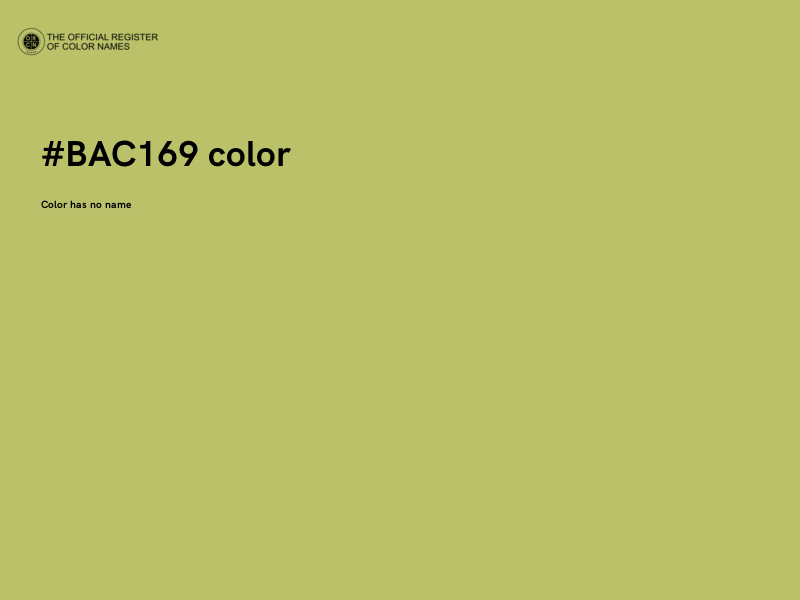 #BAC169 color image