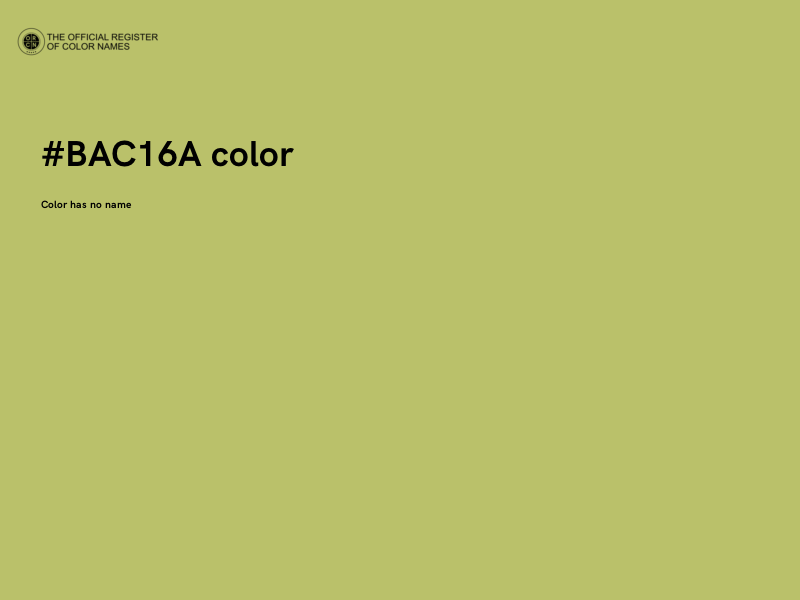 #BAC16A color image