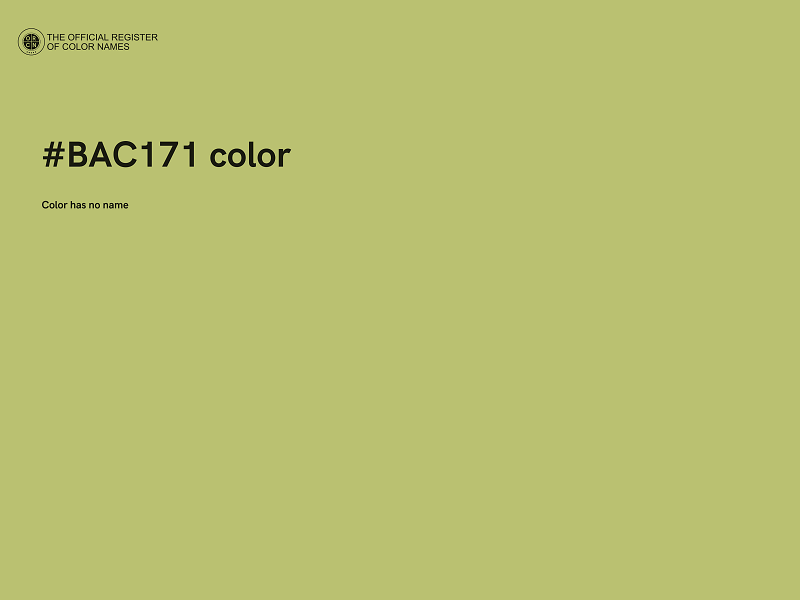 #BAC171 color image