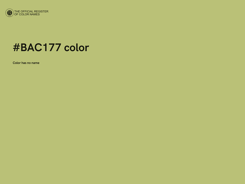 #BAC177 color image