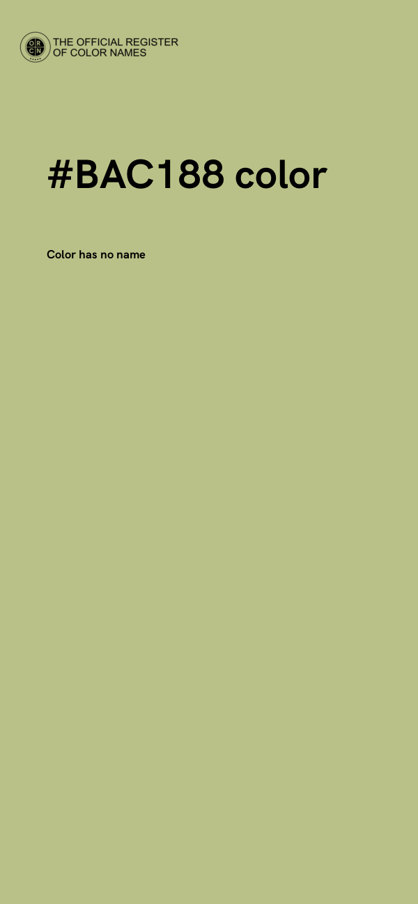 #BAC188 color image