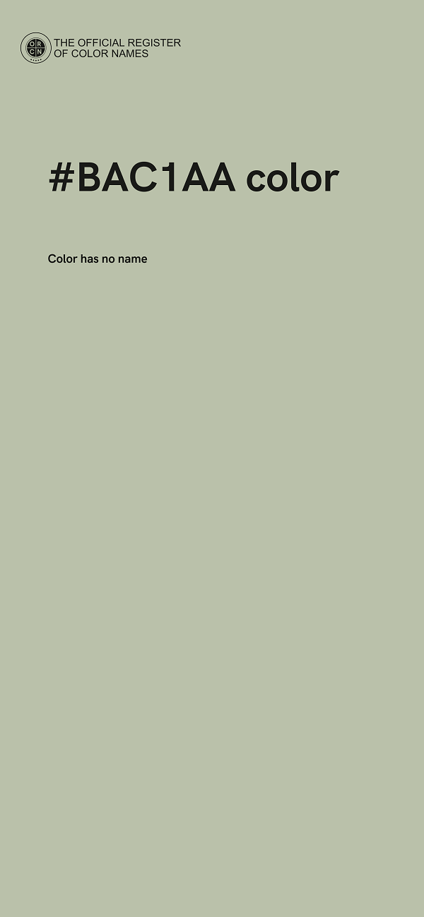 #BAC1AA color image