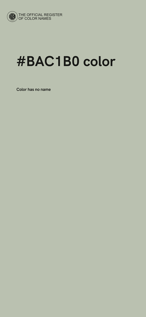 #BAC1B0 color image