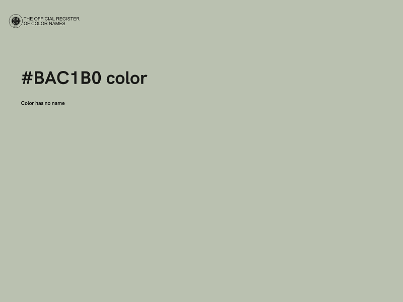 #BAC1B0 color image
