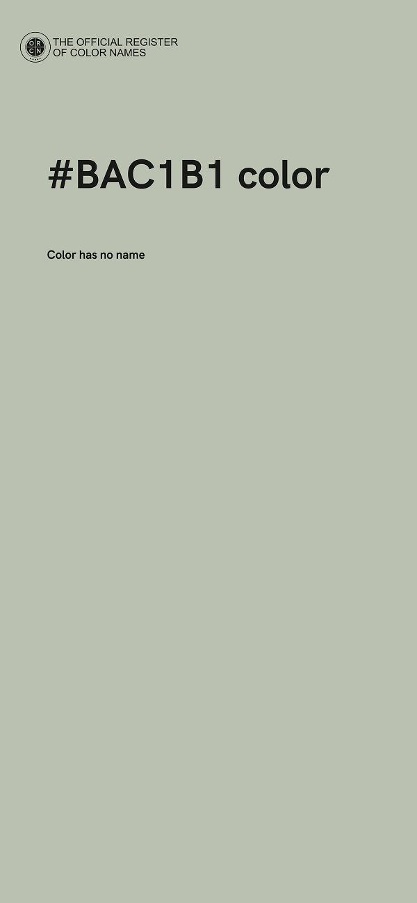 #BAC1B1 color image