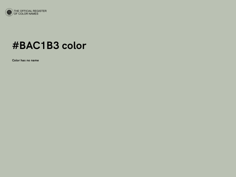 #BAC1B3 color image