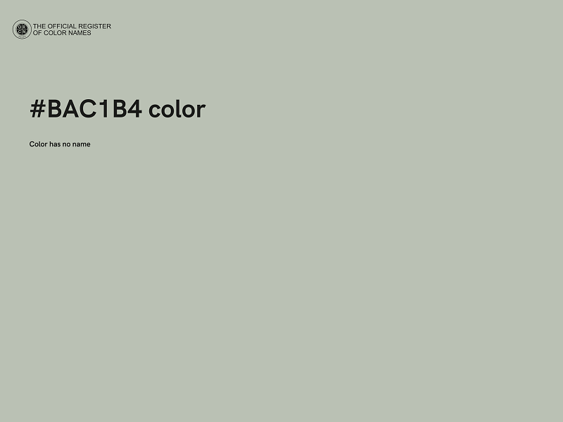 #BAC1B4 color image