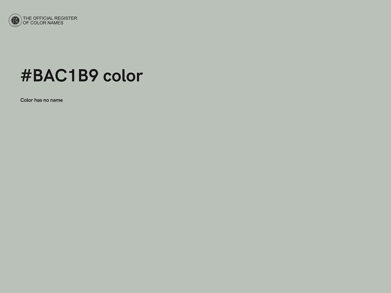 #BAC1B9 color image