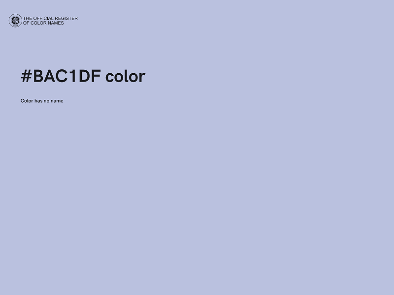 #BAC1DF color image