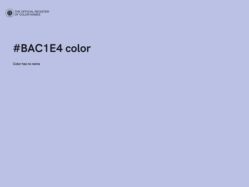 #BAC1E4 color image