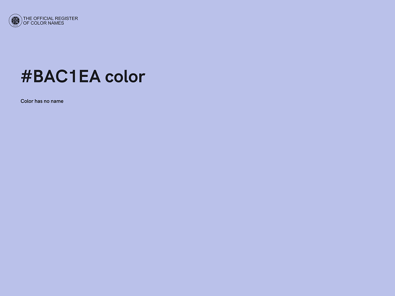 #BAC1EA color image