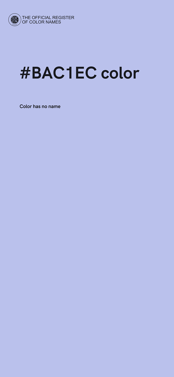 #BAC1EC color image