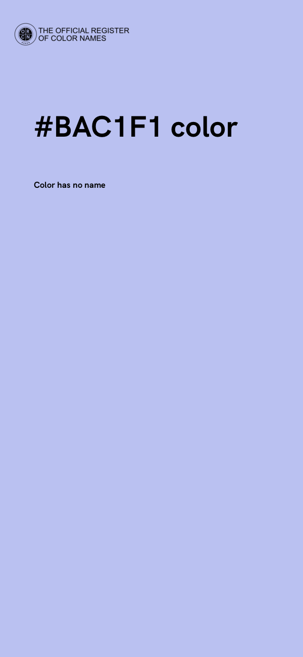 #BAC1F1 color image