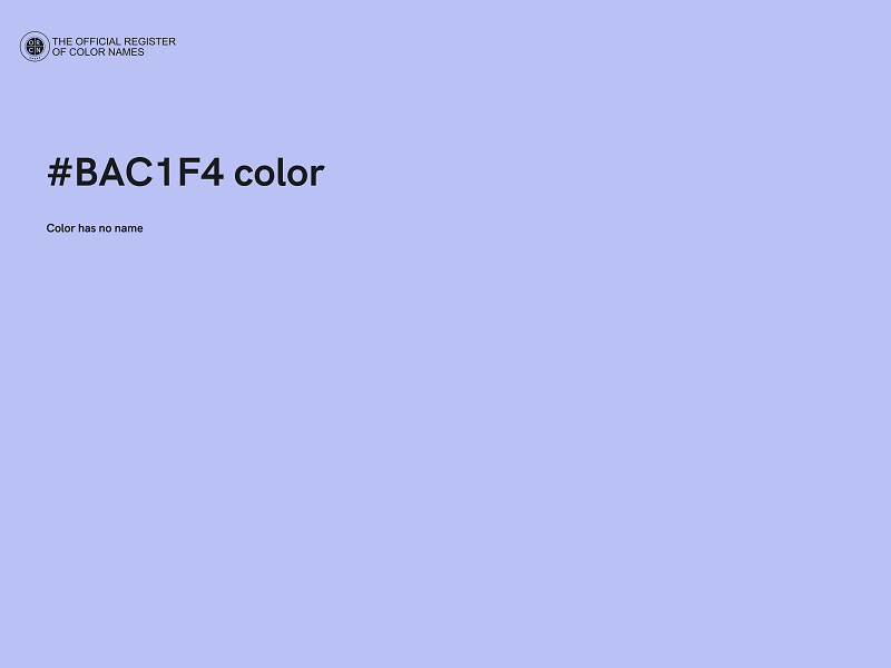 #BAC1F4 color image