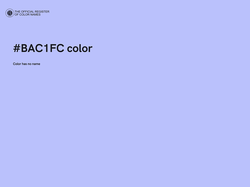 #BAC1FC color image