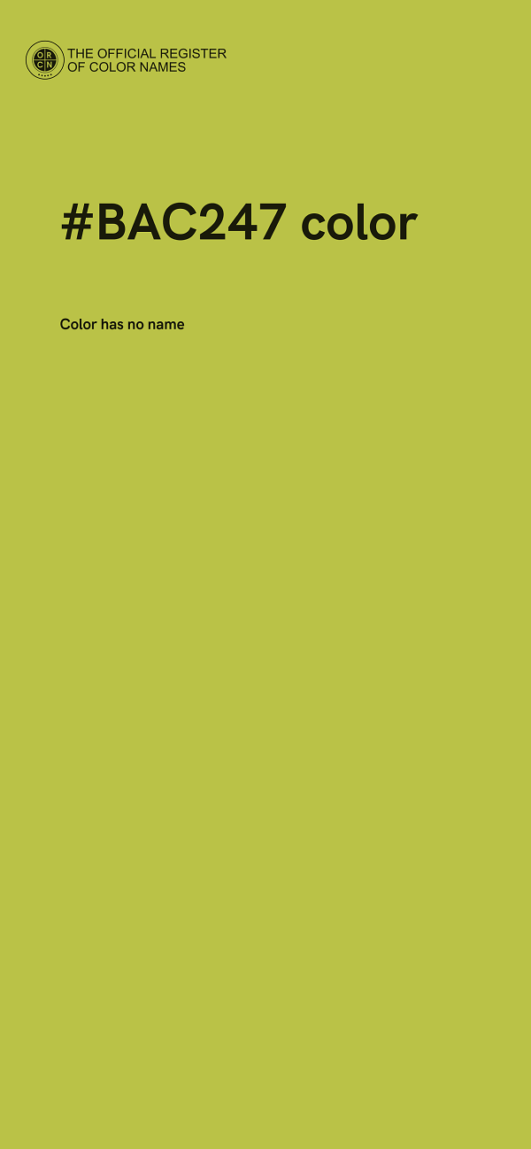 #BAC247 color image
