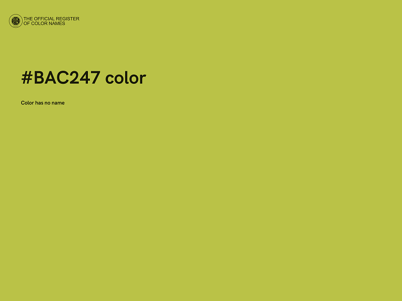#BAC247 color image