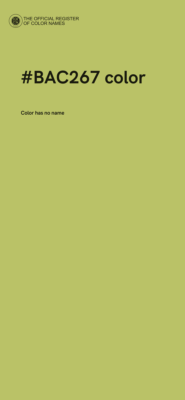 #BAC267 color image