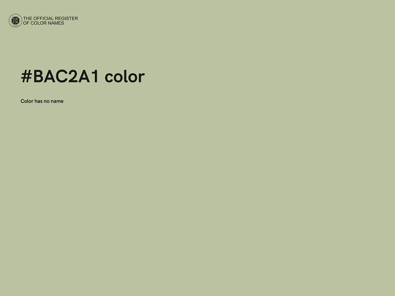 #BAC2A1 color image