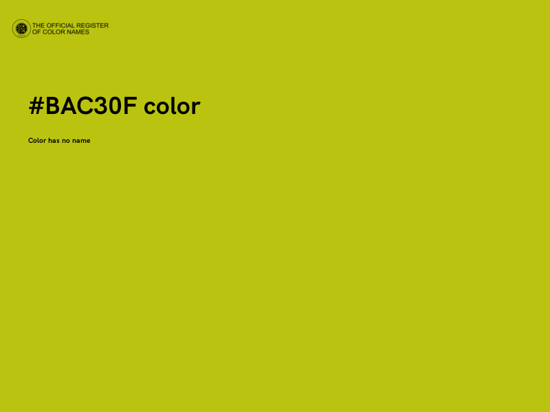 #BAC30F color image