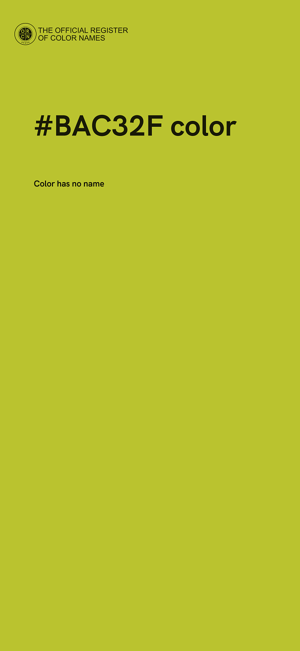 #BAC32F color image